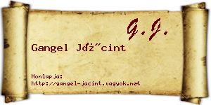 Gangel Jácint névjegykártya